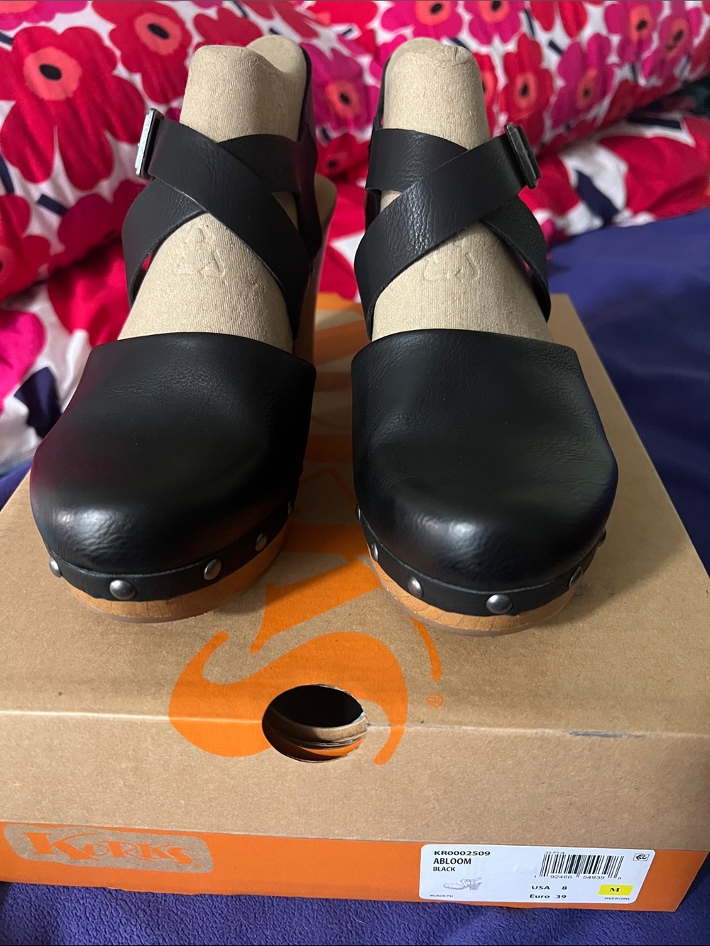 Korks Abloom Strappy Clog platform Slingback Pump with studs